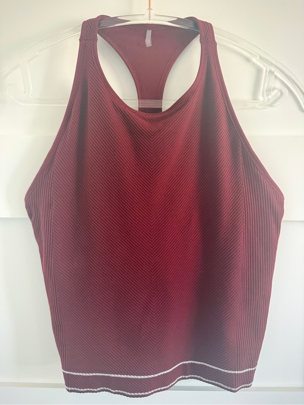 CALIA Women's High Neck Seamless Tank Brami Medium Deep Merlot - Picture 3 of 8